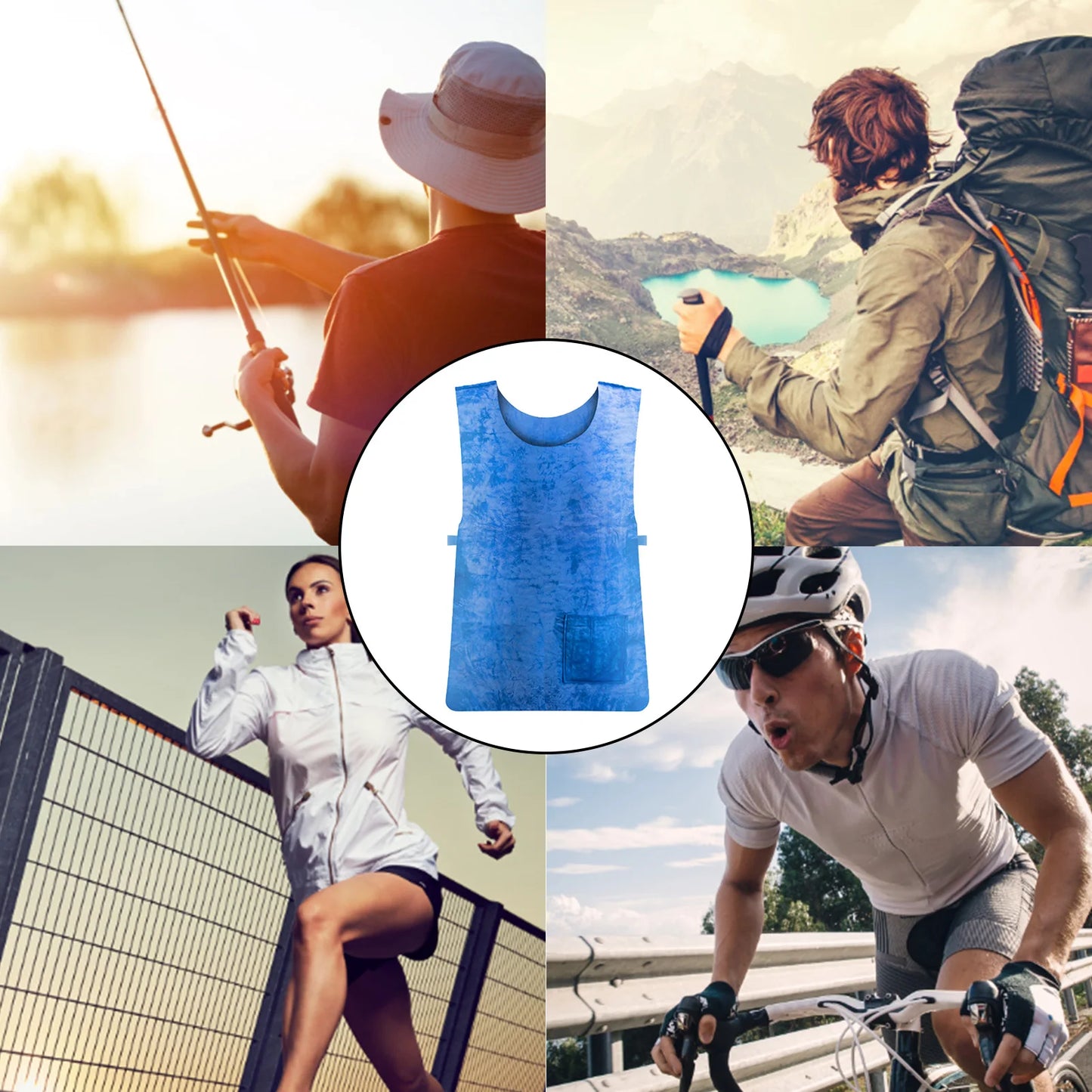 Summer Cooling Vest Heatstroke Prevention Evaporative Ice Cooling Vest